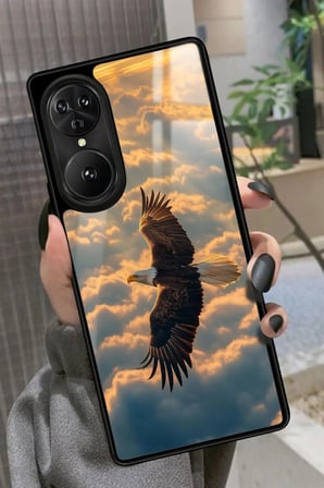 Reeder S19 Max Pro S EDGE Uyumlu Kartal Tasarımlı Parlak Silikon Kılıf