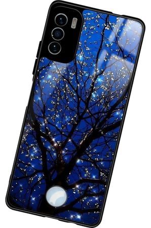 Reeder S19 Max Pro S Uyumlu Van Gogh Mavi Ağaç Tablo Tasarımlı Parlak Silikon Kılıf