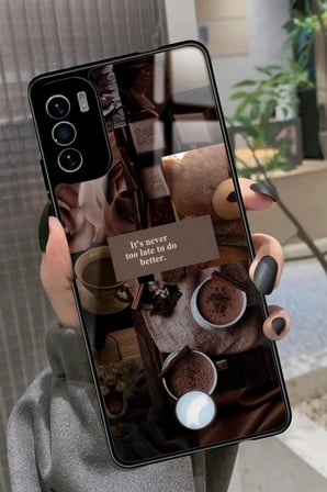 Reeder S19 Max Pro S Uyumlu Kahverengi Poster Tasarımlı Parlak Silikon Kılıf