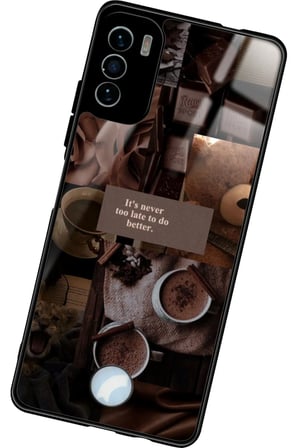Reeder S19 Max Pro S Uyumlu Kahverengi Poster Tasarımlı Parlak Silikon Kılıf