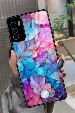Reeder S19 Max Pro S Uyumlu Pembe Çiçek Tasarımlı Parlak Silikon Kılıf