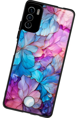 Reeder S19 Max Pro S Uyumlu Pembe Çiçek Tasarımlı Parlak Silikon Kılıf