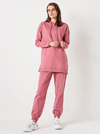 Düz Uzun Kollu Kadın Hoodie