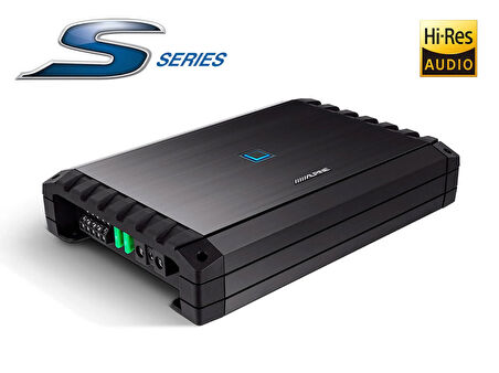 Euromusic98 Alpine S2-A55V S Serisi 5 Kanallı Güç Amplifikatörü - RMS Güç Değerleri 4 x 60W + 1 x 300W @ 2 Ohm