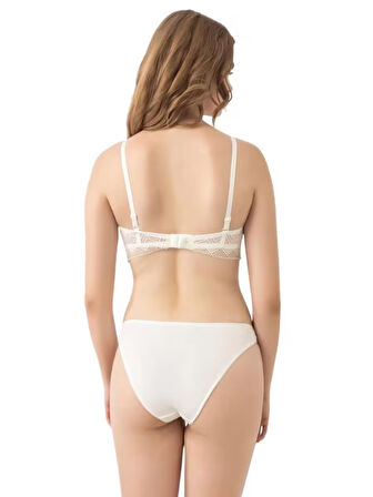 STORMED İç Giyim Kadın Straplez Dantel Detaylı Destekli Sütyen Takımı 2020