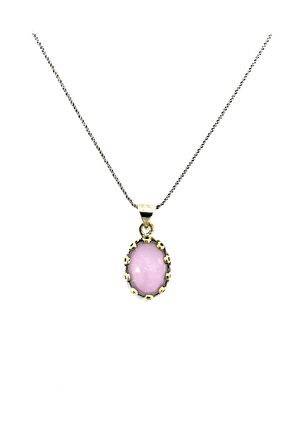 925 Ayar Pembe Kuvars Taşlı Otantik Gümüş Üçlü Set