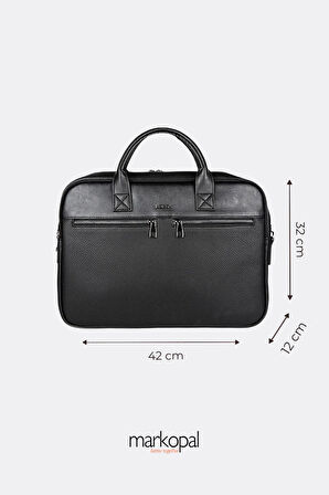 Unisex Evrak & Laptop Çantası, Omuz Askılı, Su Geçirmez Siyah