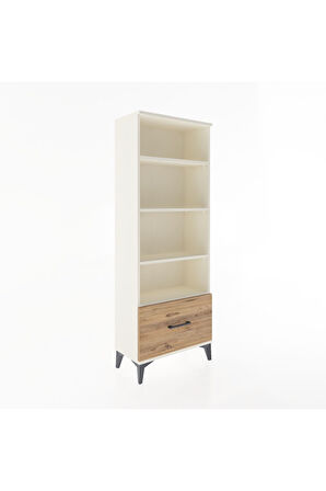 Arges Dolap 4 Raflı Tek Çekmeceli 60x30x163 Aytaşı-Çam