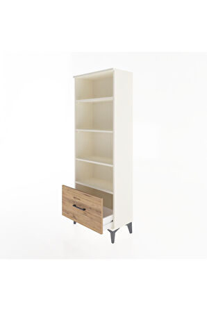 Arges Dolap 4 Raflı Tek Çekmeceli 60x30x163 Aytaşı-Çam