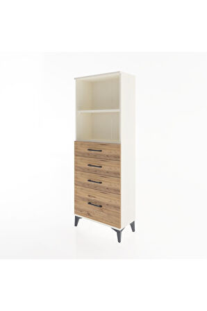 Arges Dolap 2 Raflı 4 Çekmeceli 60x30x163 Aytaşı-Çam