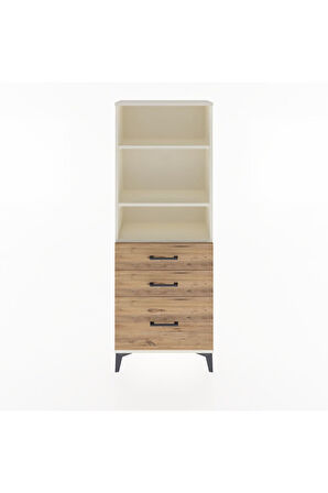 Arges Dolap 3 Raflı 3 Çekmeceli 60x30x163 Aytaşı-Çam