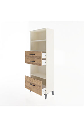 Arges Dolap 3 Raflı 3 Çekmeceli 60x30x163 Aytaşı-Çam