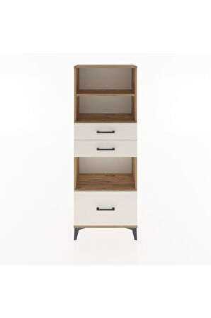 Arges Dolap 3 Raflı 3 Çekmeceli 60x30x163 Çam-Aytaşı