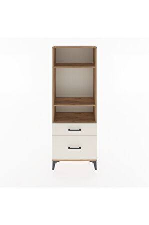 Arges Dolap 3 Raflı 2 Çekmeceli 60x30x163 Çam-Aytaşı
