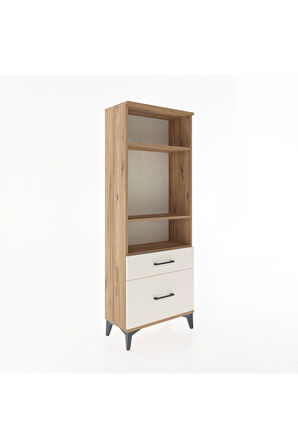 Arges Dolap 3 Raflı 2 Çekmeceli 60x30x163 Çam-Aytaşı