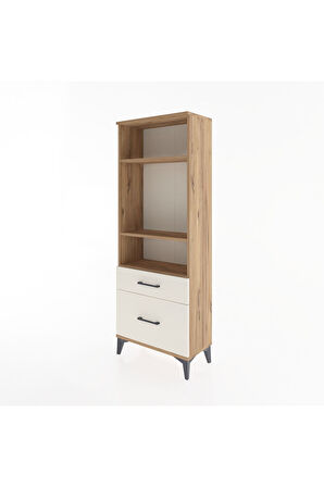 Arges Dolap 3 Raflı 2 Çekmeceli 60x30x163 Çam-Aytaşı