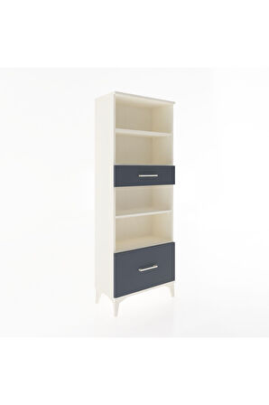 Arges Dolap 4 Raflı 2 Çekmeceli 60x30x163 Aytaşı-Antrasit