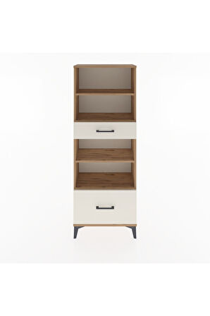 Arges Dolap 4 Raflı 2 Çekmeceli 60x30x163 Çam-Aytaşı