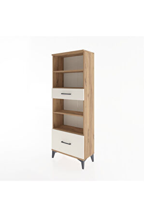 Arges Dolap 4 Raflı 2 Çekmeceli 60x30x163 Çam-Aytaşı