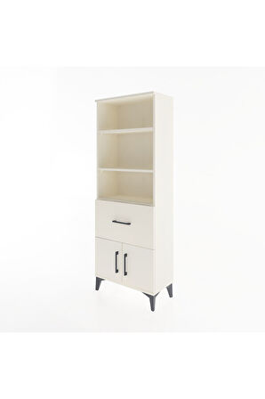 Arges Dolap 3 Raflı Tek Çekmeceli 2 Kapaklı 60x30x163 Aytaşı-Aytaşı