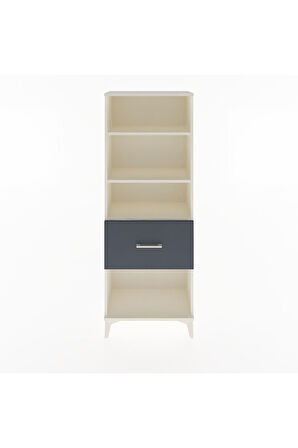 Arges Dolap 3 Raflı Tek Çekmeceli 60x30x163 Aytaşı-Antrasit