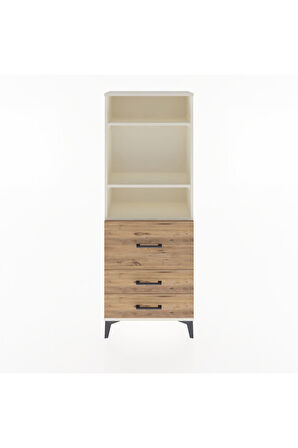 Arges Dolap 3 Raflı 3 Çekmeceli 60x30x163 Aytaşı-Çam