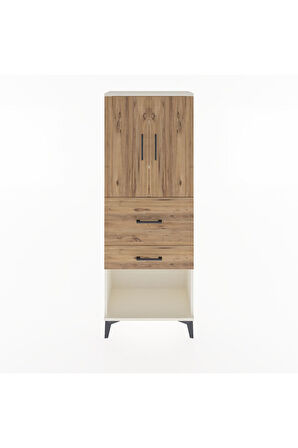 Arges Dolap 3 Raflı 2 Çekmeceli 2 Kapaklı 60x30x163 Aytaşı-Çam