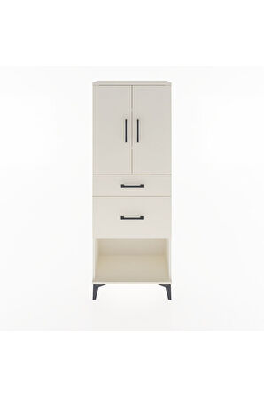 Arges Dolap 3 Raflı 2 Çekmeceli 2 Kapaklı 60x30x163 Aytaşı-Aytaşı