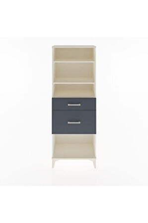 Arges Dolap 3 Raflı 2 Çekmeceli 60x30x163 Aytaşı-Antrasit