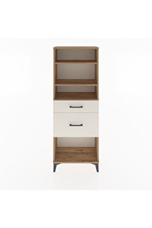Arges Dolap 3 Raflı 2 Çekmeceli 60x30x163 Çam-Aytaşı