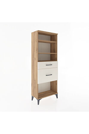 Arges Dolap 3 Raflı 2 Çekmeceli 60x30x163 Çam-Aytaşı