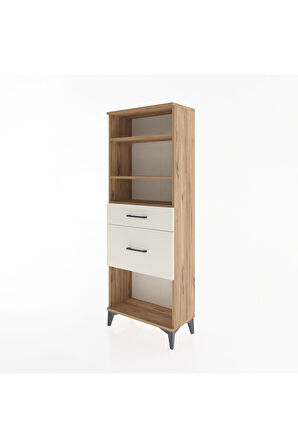 Arges Dolap 3 Raflı 2 Çekmeceli 60x30x163 Çam-Aytaşı