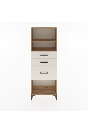 Arges Dolap 2 Raflı 3 Çekmeceli 60x30x163 Çam-Aytaşı