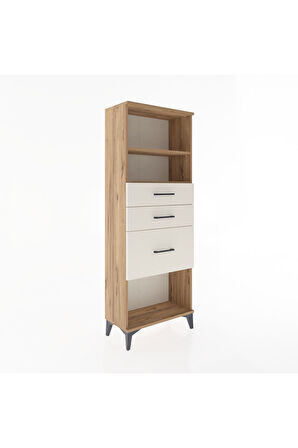 Arges Dolap 2 Raflı 3 Çekmeceli 60x30x163 Çam-Aytaşı