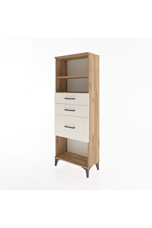 Arges Dolap 2 Raflı 3 Çekmeceli 60x30x163 Çam-Aytaşı