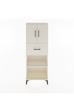 Arges Dolap 3 Raflı Tek Çekmeceli 2 Kapaklı 60x30x163 Aytaşı-Aytaşı