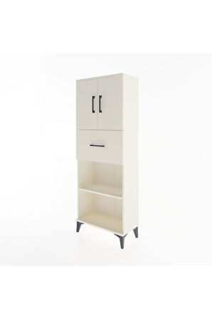 Arges Dolap 3 Raflı Tek Çekmeceli 2 Kapaklı 60x30x163 Aytaşı-Aytaşı