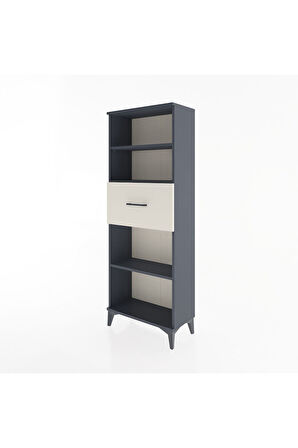 Arges Dolap 3 Raflı Tek Çekmeceli 60x30x163 Antrasit-Aytaşı