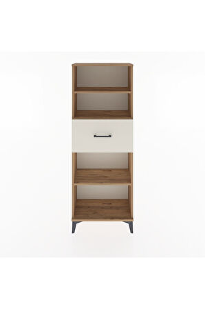 Arges Dolap 3 Raflı Tek Çekmeceli 60x30x163 Çam-Aytaşı