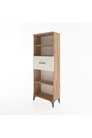 Arges Dolap 3 Raflı Tek Çekmeceli 60x30x163 Çam-Aytaşı