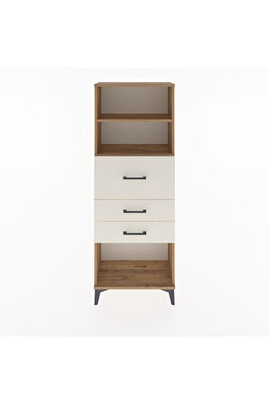 Arges Dolap 2 Raflı 3 Çekmeceli 60x30x163 Çam-Aytaşı