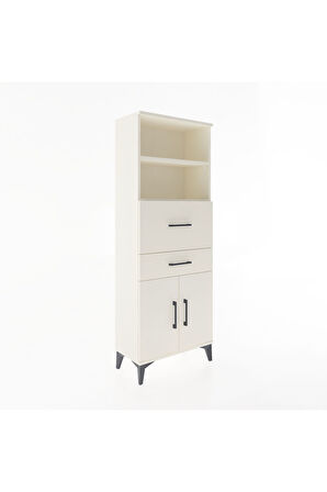 Arges Dolap 3 Raflı 2 Çekmeceli 2 Kapaklı 60x30x163 Aytaşı-Aytaşı