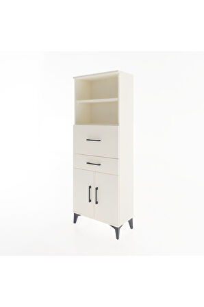 Arges Dolap 3 Raflı 2 Çekmeceli 2 Kapaklı 60x30x163 Aytaşı-Aytaşı