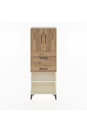 Arges Dolap 3 Raflı 2 Çekmeceli 2 Kapaklı 60x30x163 Aytaşı-Çam