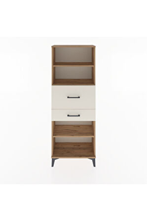 Arges Dolap 3 Raflı 2 Çekmeceli 60x30x163 Çam-Aytaşı