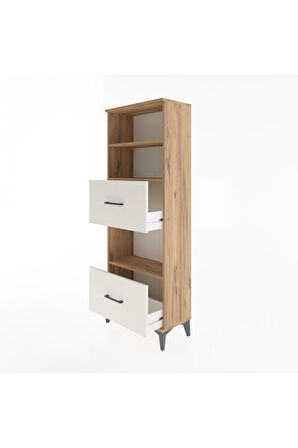 Arges Dolap 3 Raflı 2 Çekmeceli 60x30x163 Çam-Aytaşı