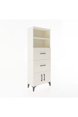 Arges Dolap 2 Raflı 2 Çekmeceli 2 Kapaklı 60x30x163 Aytaşı-Aytaşı