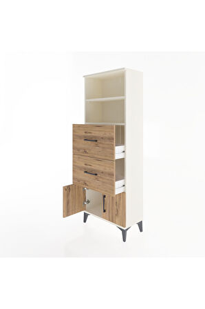 Arges Dolap 2 Raflı 2 Çekmeceli 2 Kapaklı 60x30x163 Aytaşı-Çam