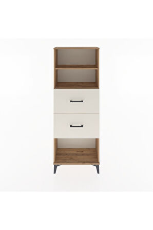 Arges Dolap 2 Raflı 2 Çekmeceli 60x30x163 Çam-Aytaşı