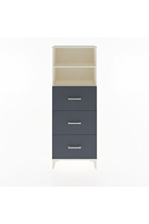 Arges Dolap 2 Raflı 3 Çekmeceli 60x30x163 Aytaşı-Antrasit